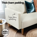 Artiss Sofa Bed Convertible Lounge 3 Seater Futon Couch Recliner Fabric Beige-5