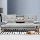 Artiss Sofa Bed 188CM Grey Faux Linen-7