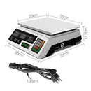 Emajin Scales Digital Kitchen 40KG Weighing Scales Platform Scales White LCD-2