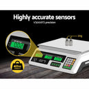 Emajin Scales Digital Kitchen 40KG Weighing Scales Platform Scales White LCD-5