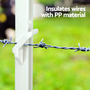 Giantz Electric Fence Posts 20pcs Electric Fence Poly White-5