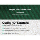 Instahut 90% Shade Cloth 3.66x10m Shadecloth Sail Heavy Duty Green-5