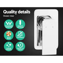 Cefito 9'' Rain Shower Head Set Handheld Round High Pressure Mixer Tap Chrome-7