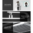 Cefito 8'' Rain Shower Head Wall Arm Square High Pressure Twins Tap Chrome-5