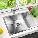 Cefito Kitchen Sink 60X45CM Stainless Steel Basin Single Bowl Silver-7
