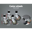 Cefito 304 Stainless Steel Kitchen Benches Work Bench Food Prep Table with Wheels 1524MM x 610MM-3