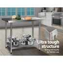 Cefito 610 x 1219mm Commercial Stainless Steel Kitchen Bench-4