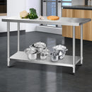 Cefito 430 Stainless Steel Kitchen Benches Work Bench Food Prep Table with Wheels 1524MM x 610MM-7