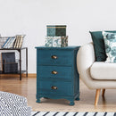 Artiss Bedside Table 3 Drawers Vintage - THYME Blue-7
