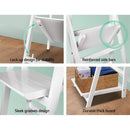 Artiss Bookshelf Corner Shelf 3 Tiers - ZANE White-6