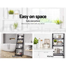 Artiss Bookshelf Corner Shelf 5 Tiers - ZANE Coffee-8