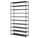 Artiss Shoe Rack Cabinet Stackable 50 Pairs 10-Tier Black-3