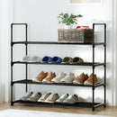 Artiss Shoe Rack 4-tier 16 Pairs Stackable Black-1
