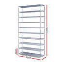Artiss Shoe Rack Cabinet Stackable 10-Tier Grey-4