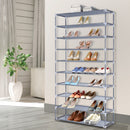 Artiss Shoe Rack Cabinet Stackable 10-Tier Grey-1