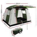 Weisshorn Family Camping Tent 6 Person Hiking Beach Tents Dome Shelter-2