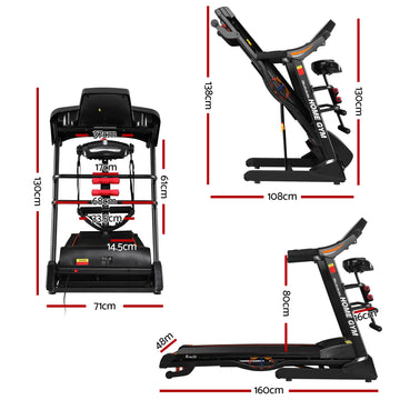 Everfit Treadmill Electric Home Gym Fitness Exercise Machine w/ Massager 480mm - 0