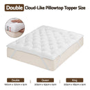 Giselle Double Pillow Top Mattress Topper 1300GSM White Duck Feather For Old Bed Upgrade 5cm Thick-2