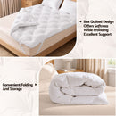 Giselle Double Pillow Top Mattress Topper 1300GSM White Duck Feather For Old Bed Upgrade 5cm Thick-6