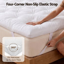 Giselle Queen Pillow Top Mattress Topper 1300GSM White Duck Feather For Old Bed Upgrade 5cm Thick-5