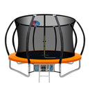 Everfit 10FT Trampoline for Kids w/ Ladder Enclosure Safety Net Rebounder Orange-1