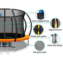 Everfit 10FT Trampoline for Kids w/ Ladder Enclosure Safety Net Rebounder Orange-6