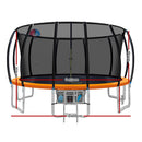 Everfit 16FT Trampoline for Kids w/ Ladder Enclosure Safety Net Rebounder Orange-2