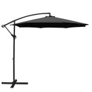 Instahut 3m Outdoor Umbrella Cantilever Beach Garden Patio Black-2