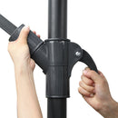 Instahut 3m Outdoor Umbrella Cantilever Beach Garden Patio Black-8