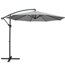 Instahut 3m Outdoor Umbrella Cantilever Beach Garden Patio Grey-2