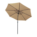 Instahut 3m Outdoor Umbrella Beach Pole Garden Patio Tilt Beige-3