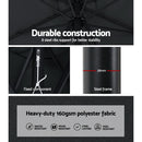 Instahut 3m Outdoor Umbrella Beach Pole Garden Patio Tilt Black-6