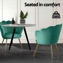 Artiss Armchair Velvet Green Callista-7