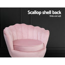 Artiss Armchair Velvet Pink Callista-6