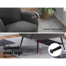 Artiss Armchair Boucle Charcoal Hanes-6