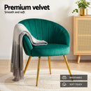 Artiss Armchair Velvet Green Eloise-6