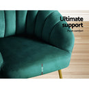 Artiss Armchair Velvet Green Eloise-5