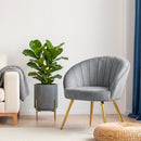 Artiss Armchair Velvet Grey Eloise-10