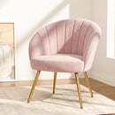 Artiss Armchair Velvet Pink Eloise-1