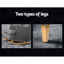 Artiss Rocking Chair Armchair Linen Fabric Grey Gaia-5