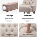 Artiss Dining Chairs Set of 2 Linen French Provincial Beige-4