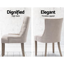 Artiss Dining Chairs Set of 2 Linen French Provincial Beige-5