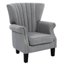 Artiss Armchair Wingback Grey Andrew-2