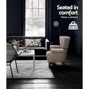 Artiss Armchair Wingback Beige Andrew-5