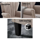 Artiss Armchair Wingback Beige Andrew-6