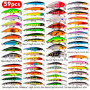 59 - piece Fishing Lure Set - High - Quality, Trending & Hot - Selling! Free Shipping-1