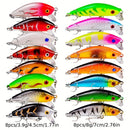 Proberos 20-piece fishing tackle set | hard bait set, suitable for striped bass and bass | scoop hook lure, minnow lure, jumper, pencil-shaped swim bait, fish hook, sea bass lure-5