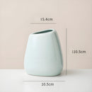 Modern Ceramic Vase Set (3-Piece): Minimalist Home Decor for Living Room Flower Arrangements (Blue) | Other Styles Available in Store-2