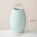 Modern Ceramic Vase Set (3-Piece): Minimalist Home Decor for Living Room Flower Arrangements (Blue) | Other Styles Available in Store-3