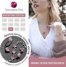 Infinity Love Heart Necklace, Birthstone Necklace for Women, Jewelry for Women with Healing Crystals, Allergy Free Pendant Necklace-10b-October-Tourmaline Pink-3